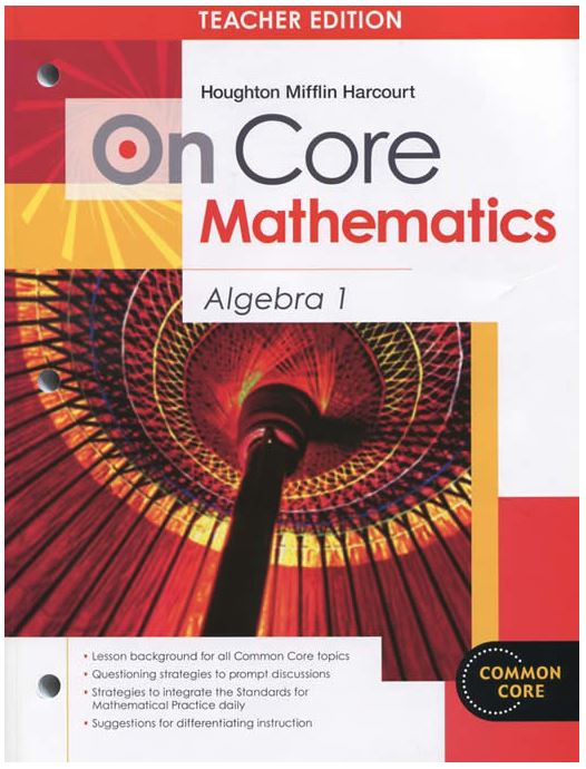 On-Core Mathematics Algebra 1- Teacher edition Wieser Educational LD1382EB