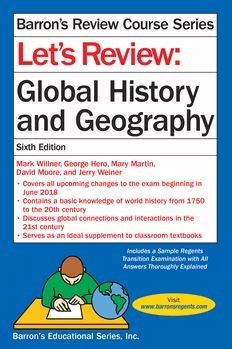 Barron's "Let's Review:  Global History  and Geography"  Review Book 9781438011318