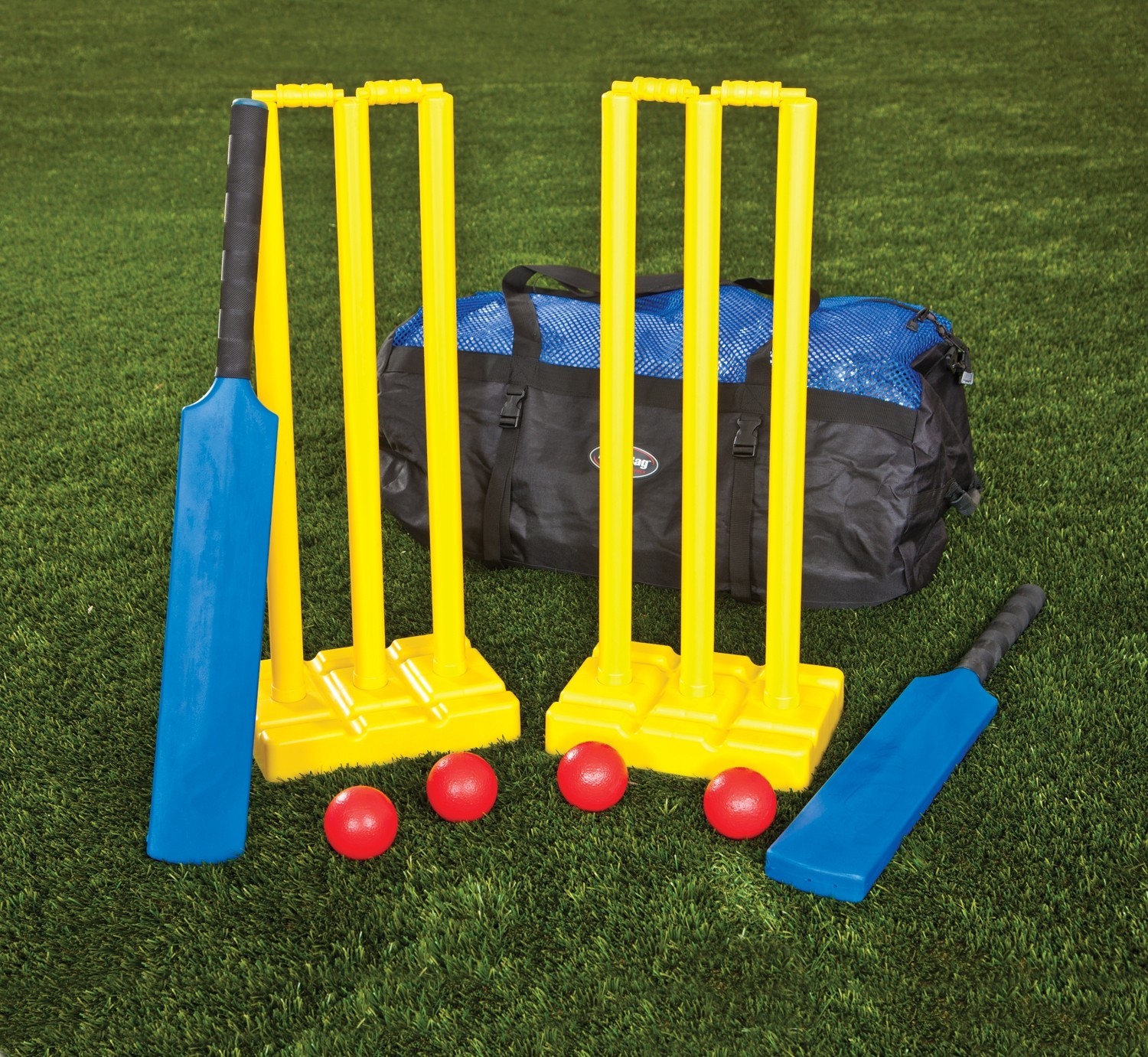 Cricket Set Includes 2 - 30" Bats, 4 Balls, 2 Wickets, 2 Bails, Instructions And Bag
