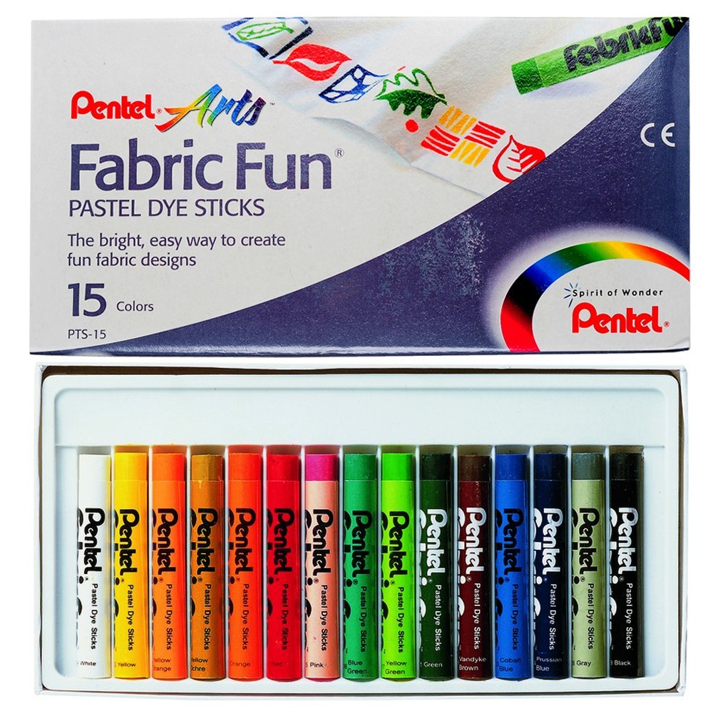 Pentel Fabric Fun Non-Toxic Pastels - 15/Set - 01213-0009