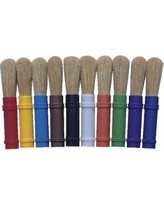 Stubby Paintbrushes, 7-1/2" Assorted Colors - 10/Set