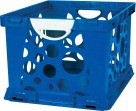 Storex 2-Color Large Crate with Handles, Blue/White