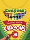 Crayola Regular Size Crayons: 3-5/8 X 5/16, Tuck Box - 24/Box - CYO520024
