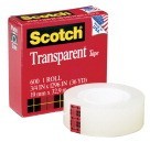 3/4" X 36 Yds. Scotch 600 Transparent Tape, 1" Core