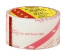 1-1/2" X 15 Yds. Scotch 845 Book Tape, 3" Core - Crystal Clear