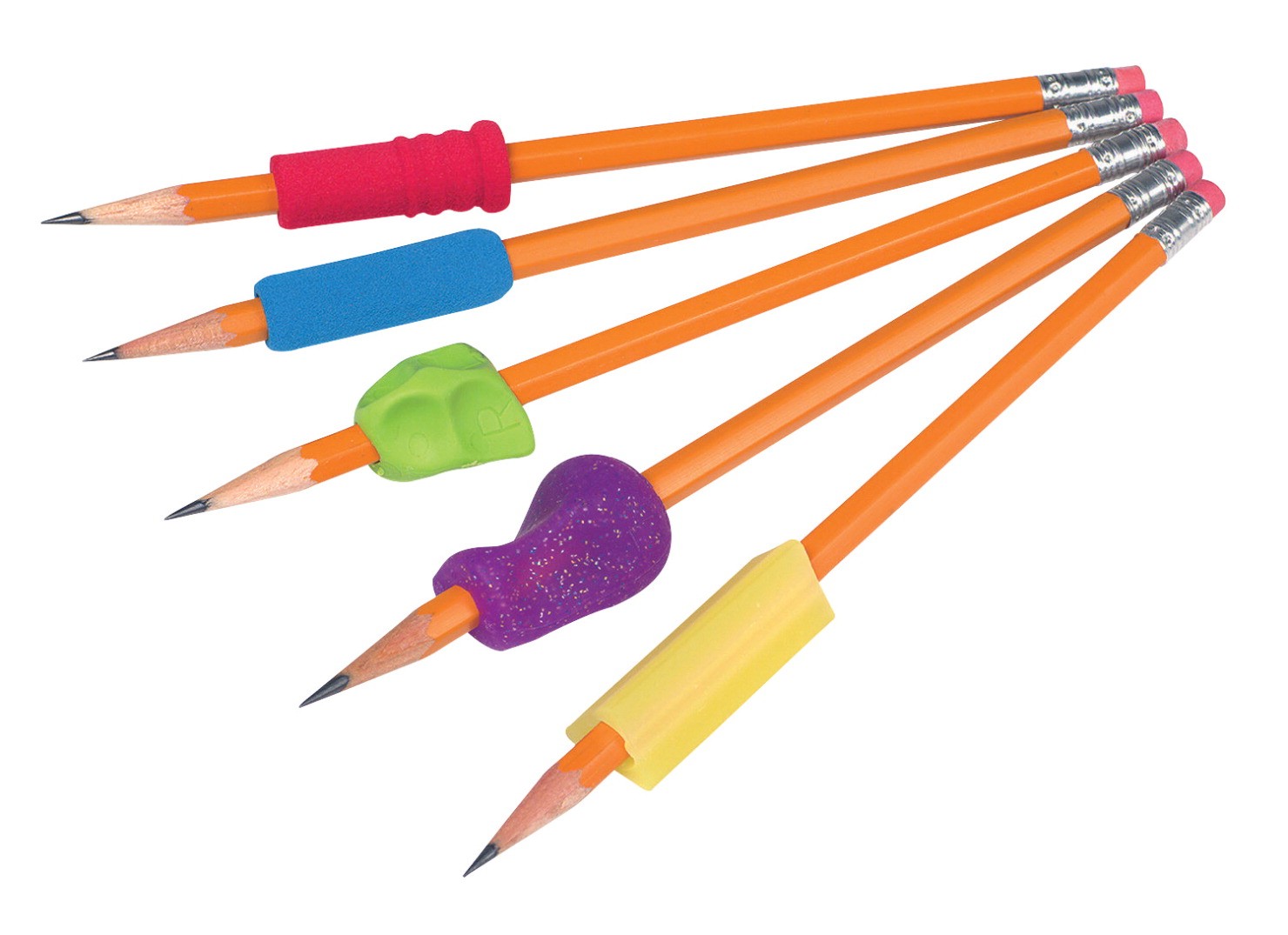 Foam Pencil Grips - Pack of 12 - Colors May Vary