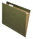 Pendaflex Hanging File Folders, Letter, 1/5 Cut, Extra Capacity, Green - 25/Pkg