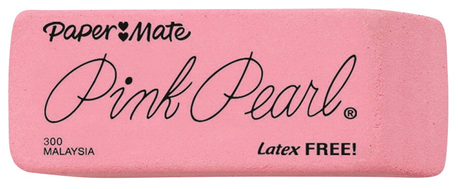 Paper Mate Pink Pearl Premium Small Eraser, 2 X 5/8 in, Pink, Pack of 36