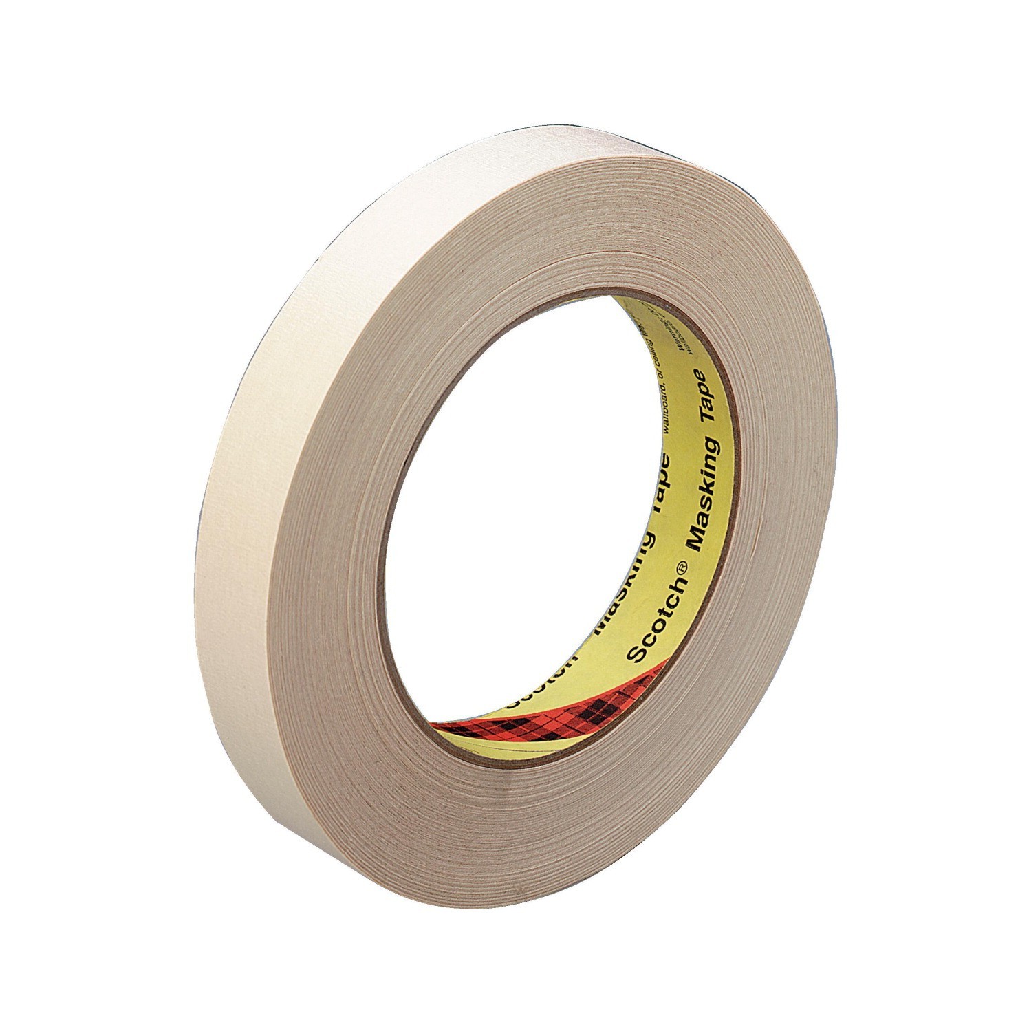1" X 60 yds Scotch 232 High Performance Pressure Sensitive Self-Adhesive Masking Tape with 3" Core, Tan