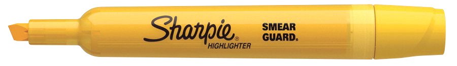 Sharpie Accent Highlighter, Chisel Tip - Yellow - 12/Pkg