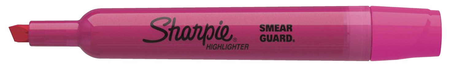 Sharpie Accent Highlighter, Chisel Tip - Pink - 12/Pkg