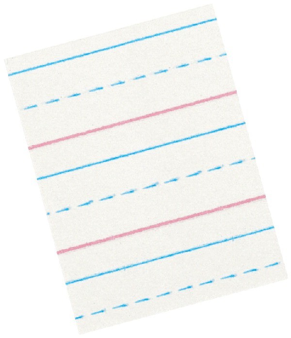 8 X 10-1/2 in, 1/2 in Ruling, 1/4 in Broken Line, 1/4 in Skip Line, Red/Blue, Zaner-Bloser Multi-Program Handwriting Paper, 500/Ream