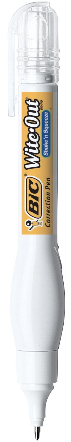 BIC Wite-Out Correction Pen, Shake'n Squeeze 0.3 fl oz, White