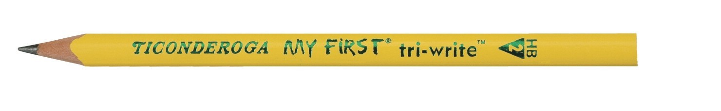 My First Ticonderoga Standard Tri-Write Pencil without Eraser, Yellow - 36/Pkg