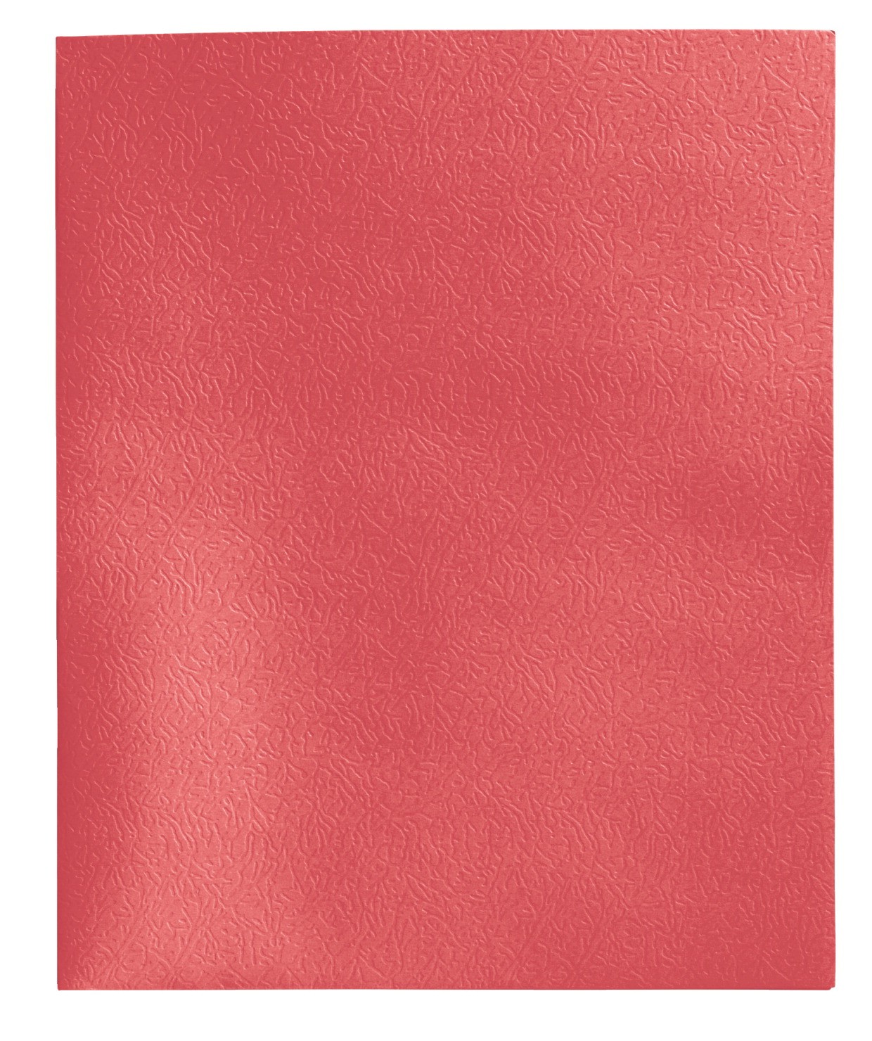 2 Pocket Folders, 8-1/2 X 11 - Leatherette - 25/Box - Red