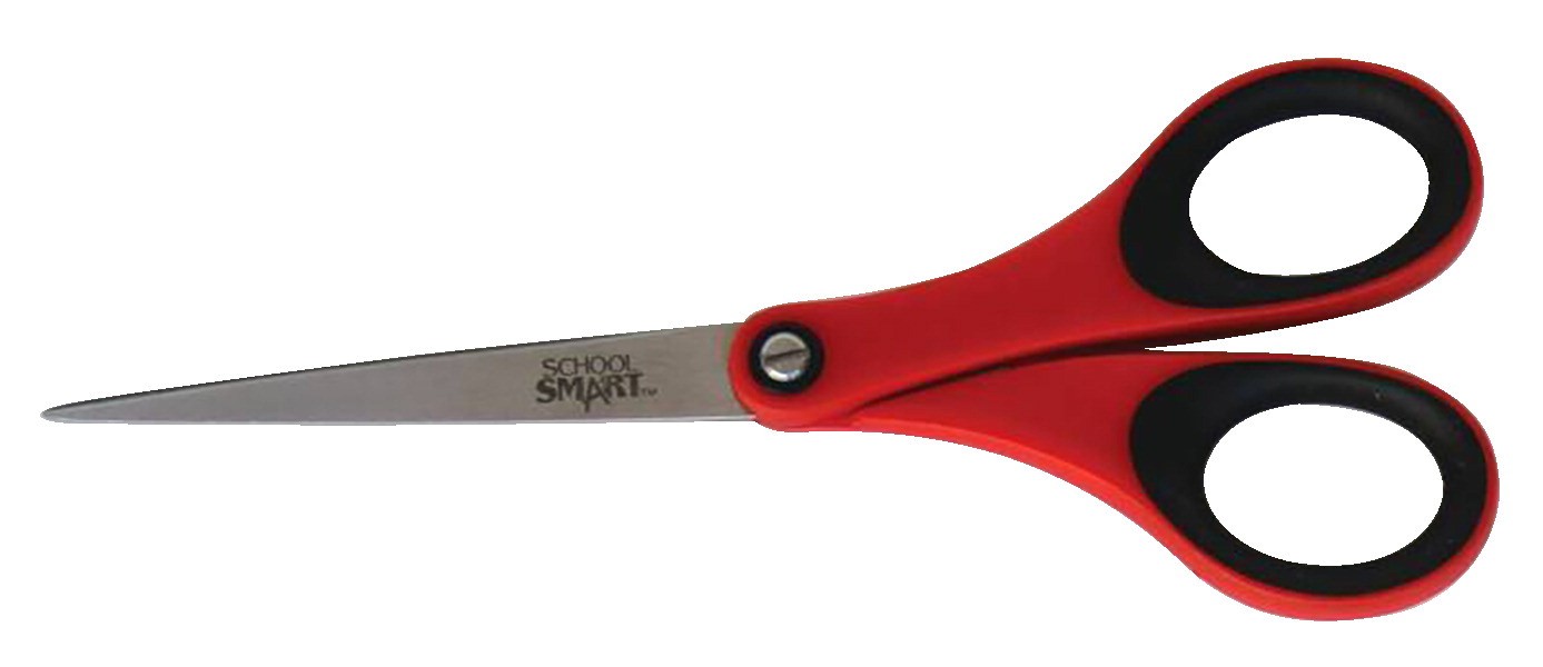 7 In. School Smart Straight Stainless Steel Scissors