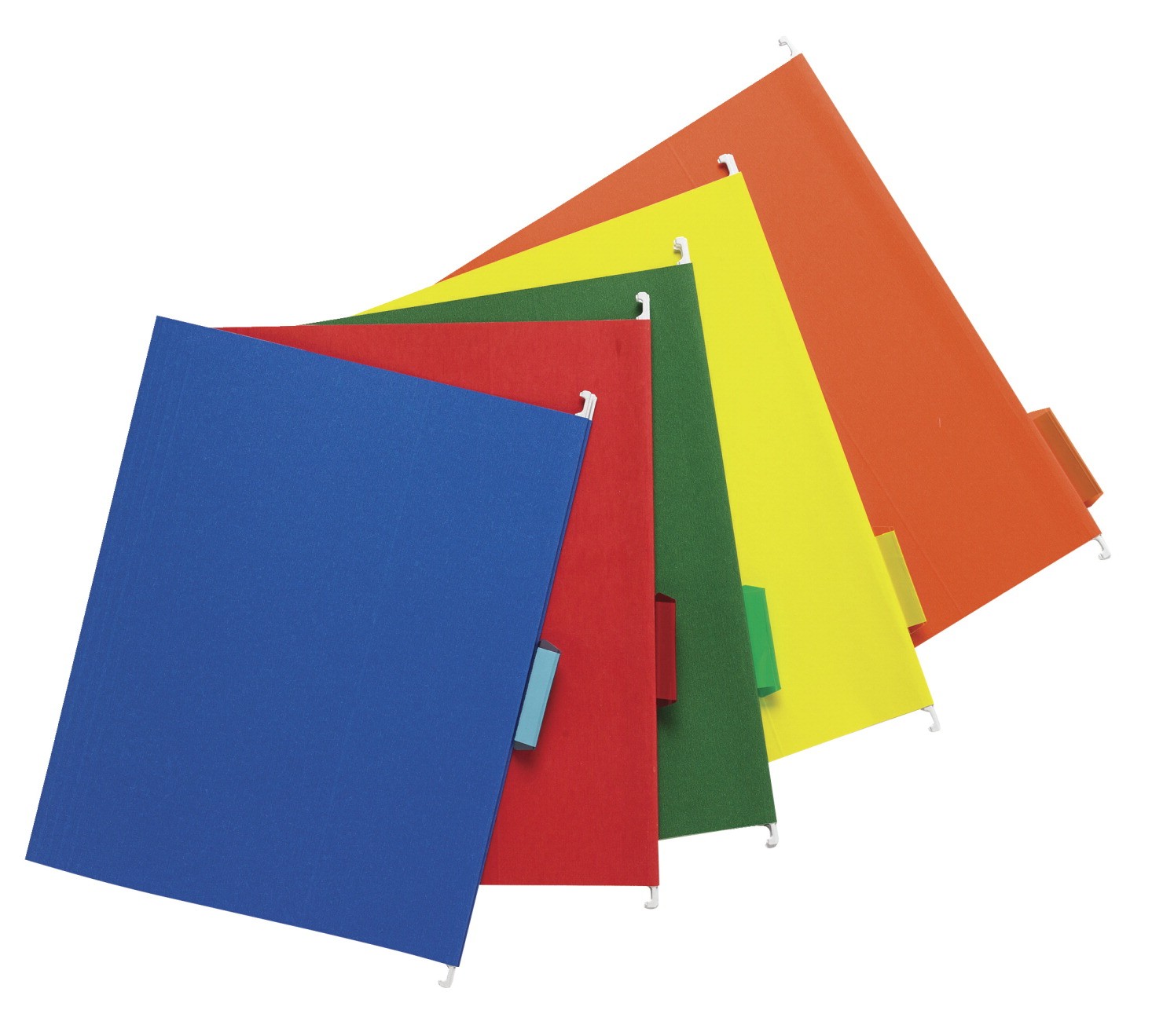 Hanging File Folders, Letter, 1/5 Cut, Assorted Colors - 25/Pkg