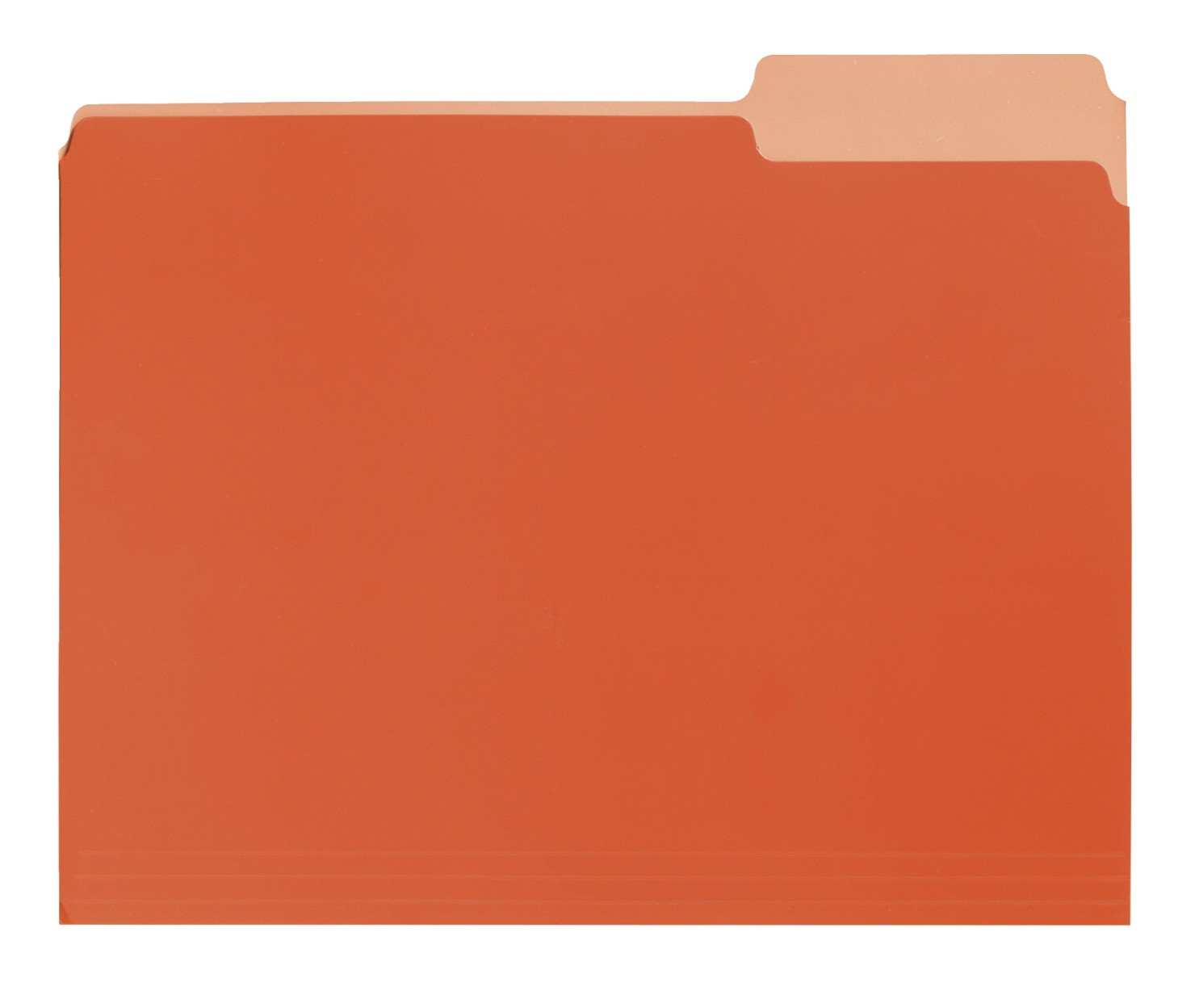 File Folders, Letter Size, 1/3 Cut, Reversible Colored, Orange - 100/Pkg
