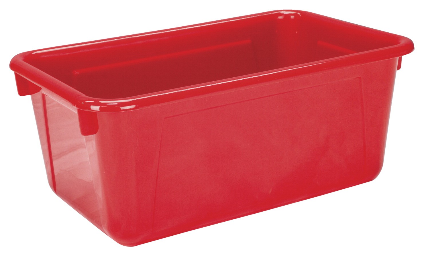 Red Tote Tray, 12 X 8 X 5 In., Plastic (Clear Lid #081970)