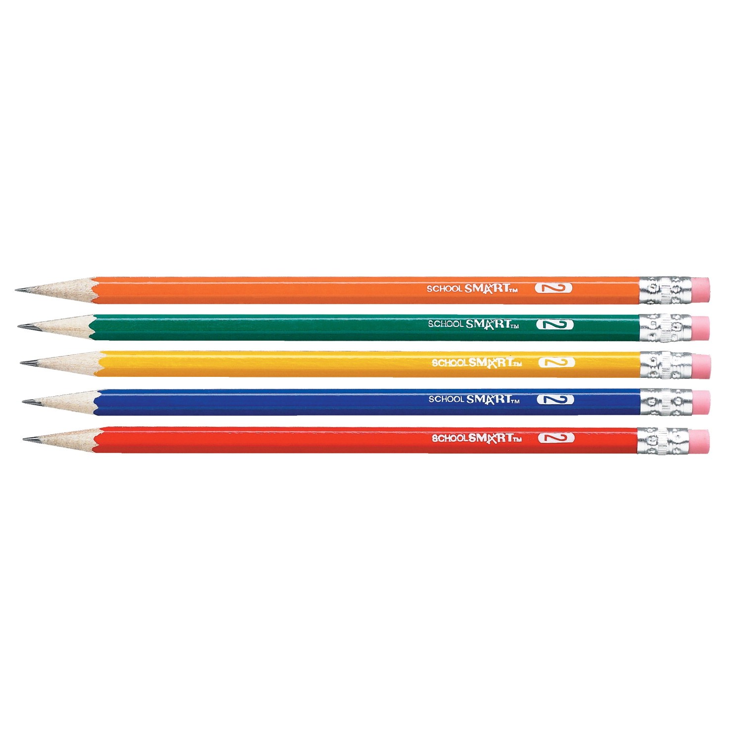 Non-Toxic Pencil with Latex-Free Eraser, No 2 Tip, Assorted Colors - 144/Pkg