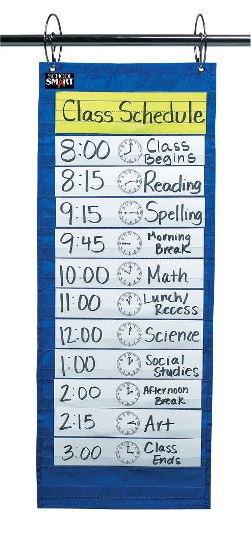 Classroom Schedule Pocket Chart