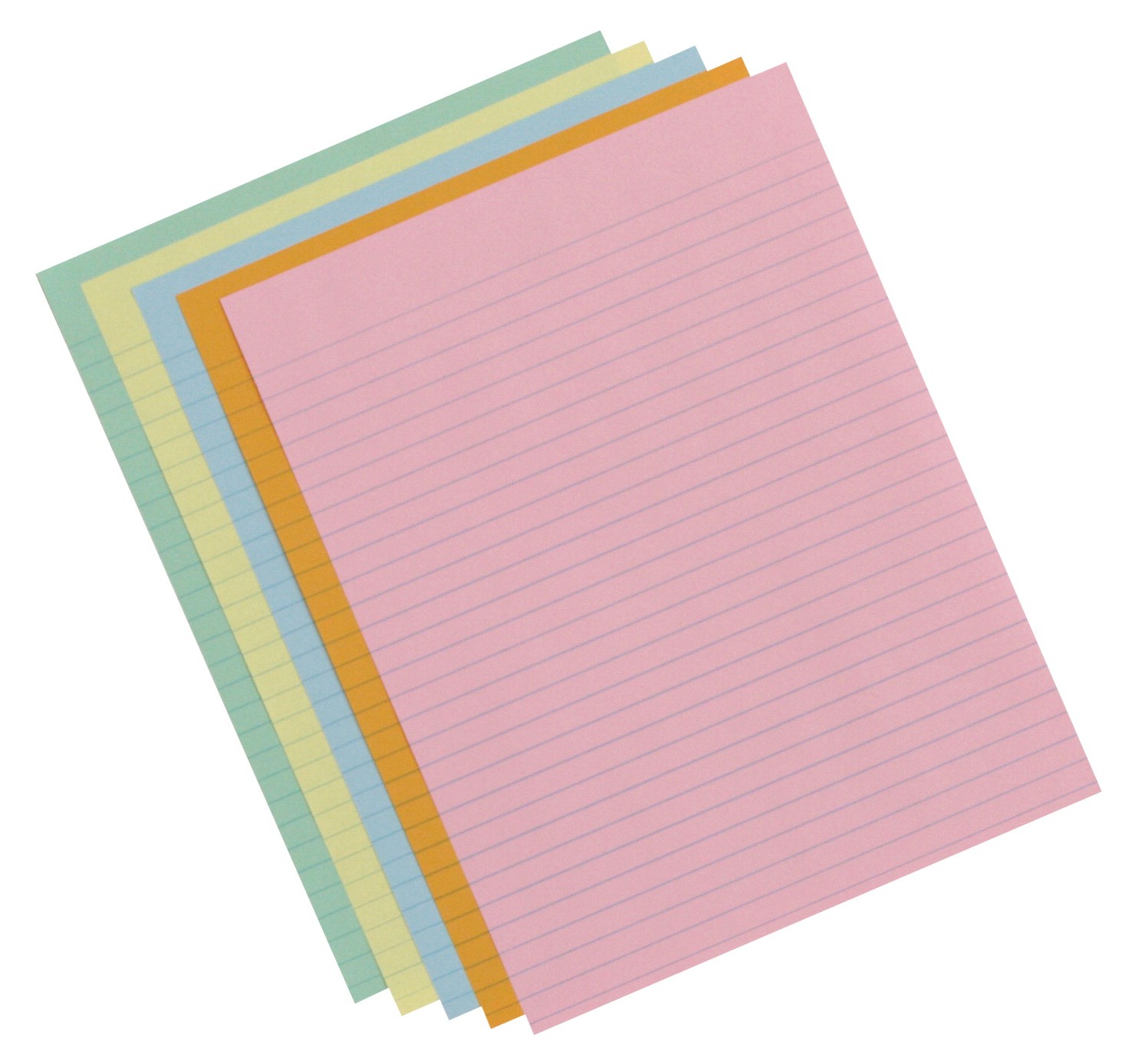 8-1/2 X 11 Inch, 20 lb, Ruled Exhibit Paper Assortment, Assorted Color, 500/Ream