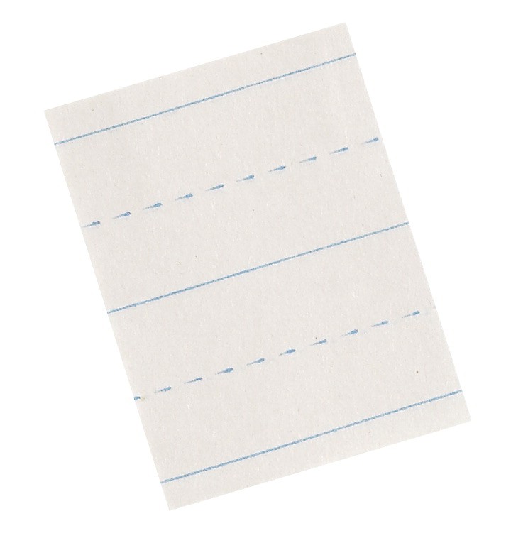 18 X 12 Picture Story Paper, Alternate Ruled, Long Way, 7/8 Ruling, White - 500/Ream