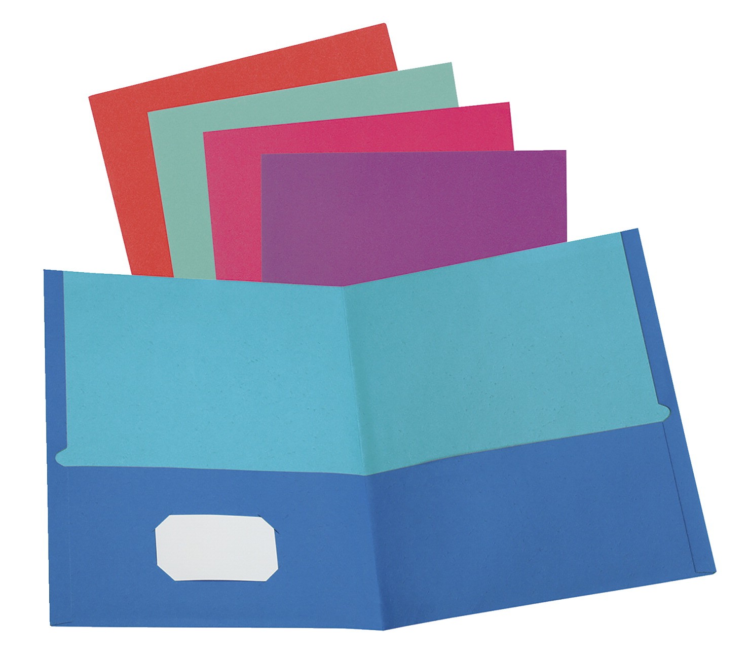 2 Pocket Folders, 8-1/2 X 11 - 50/Pkg - Assorted Colors