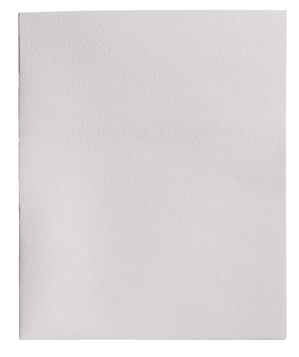 2 Pocket Folders, 8-1/2 X 11 - Leatherette - 25/Box - White