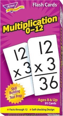 Multiplication Flash Cards - 91 Cards