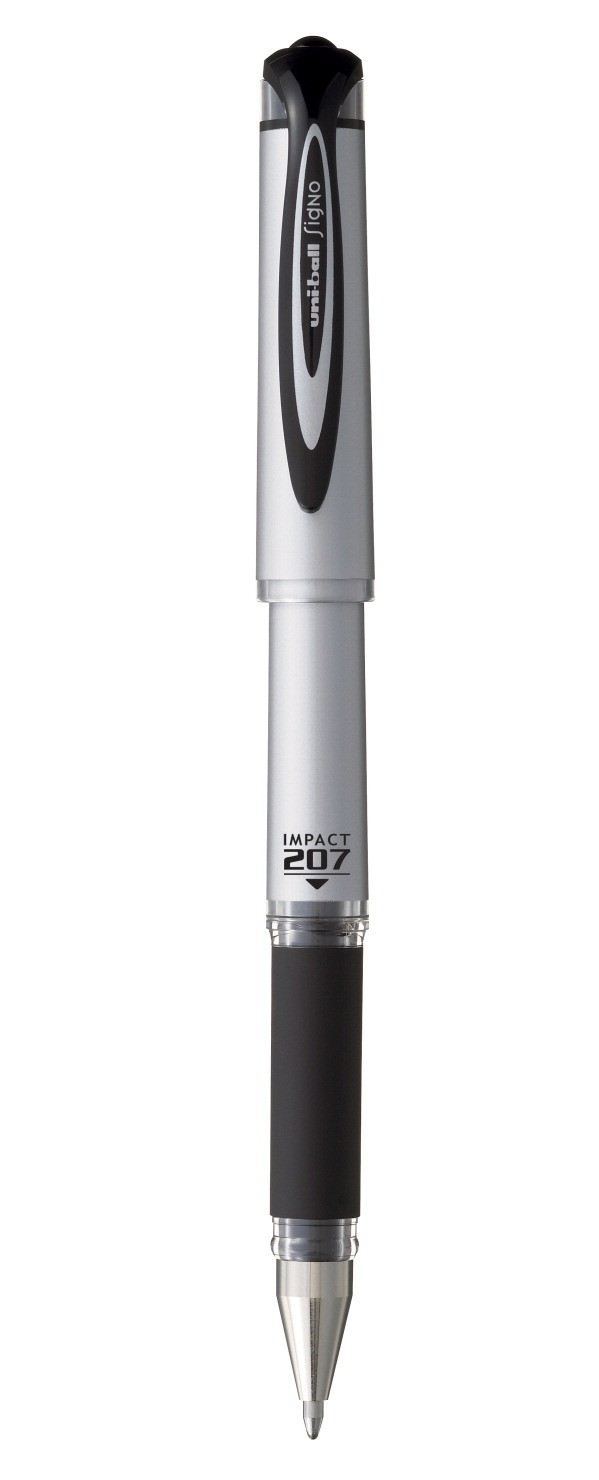 Uni-Ball Gel 207 Impact Gel Pen, 1 mm Bold Tip - Black