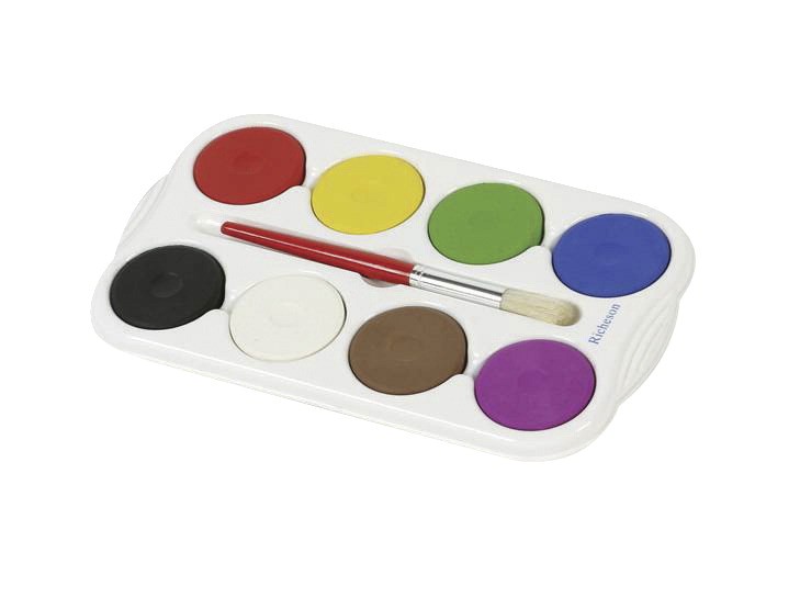 Tempera Cakes with 8-Well Palette - Assorted Colors