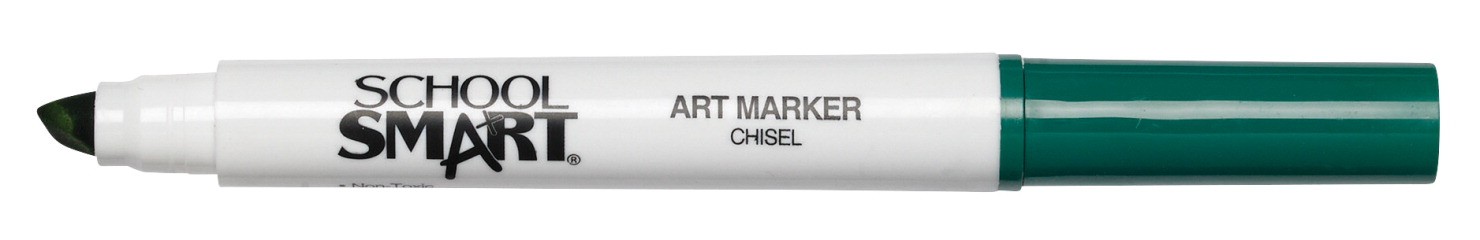 Watercolor Markers, Chisel Tip - Green - 12/Pkg