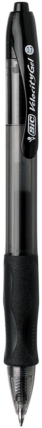 BIC Velocity Gel Pen Retractable Roller, Medium Tip, Black, Pack of 12 - BICRLC11BK