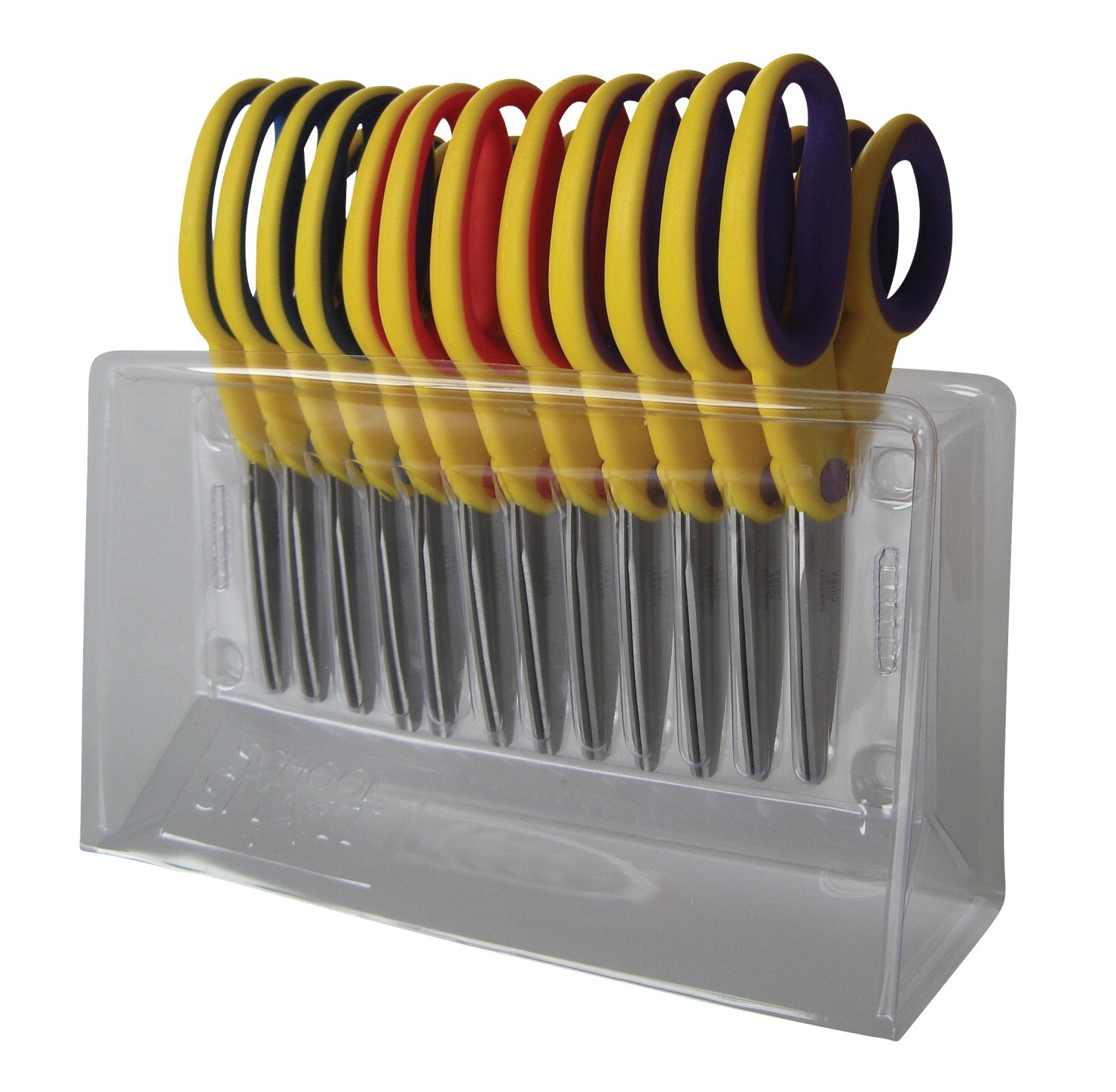 5 In. Kid's Scissors - With Rack, Pointed - 12/Pkg