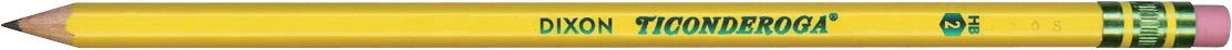 Ticonderoga Original Lead-Free Latex-Free Non-Toxic Pre-Sharpened Graphite Pencil with Eraser, No 2 Tip - 12/Pkg - DIX13806