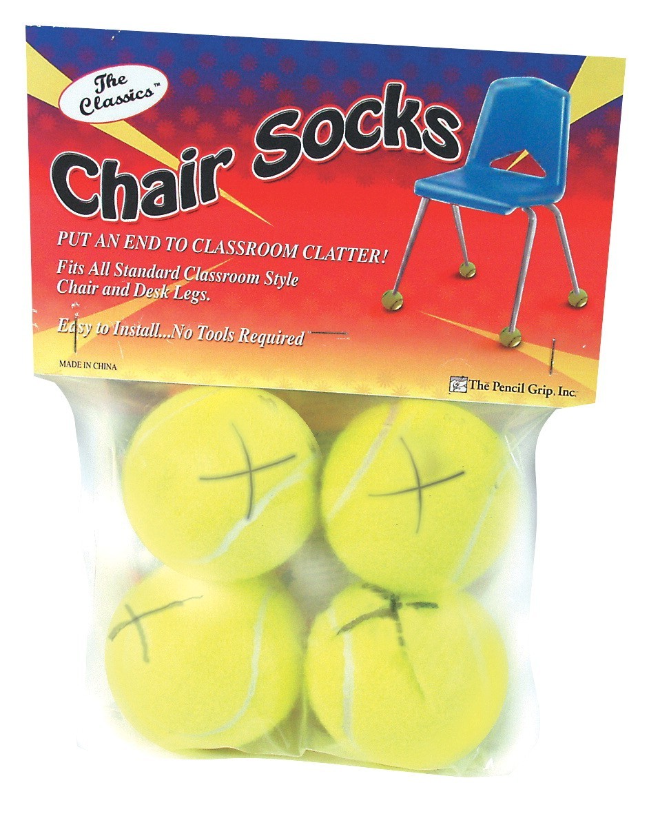 Chair Floor Sock Protectors - Tennis Ball - 4/Pkg