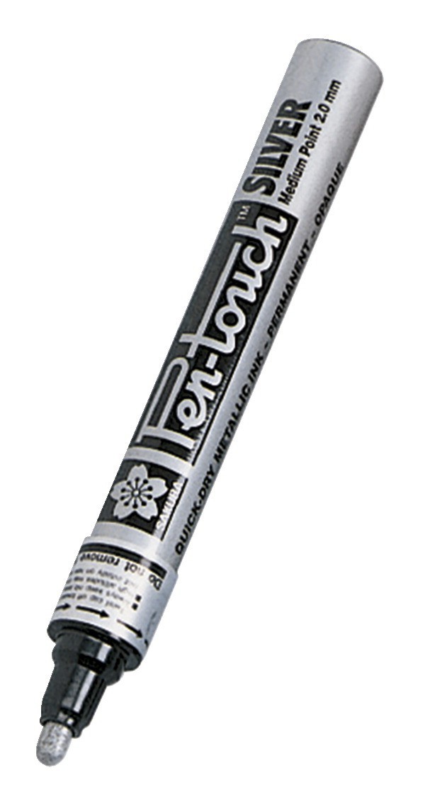 Sakura Pen-Touch Metallic Marker, Fine Tip - Silver