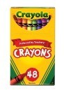 Crayola Regular Size Crayons: 3-5/8 X 5/16, Hinge Box - 48/Box - CYO520048