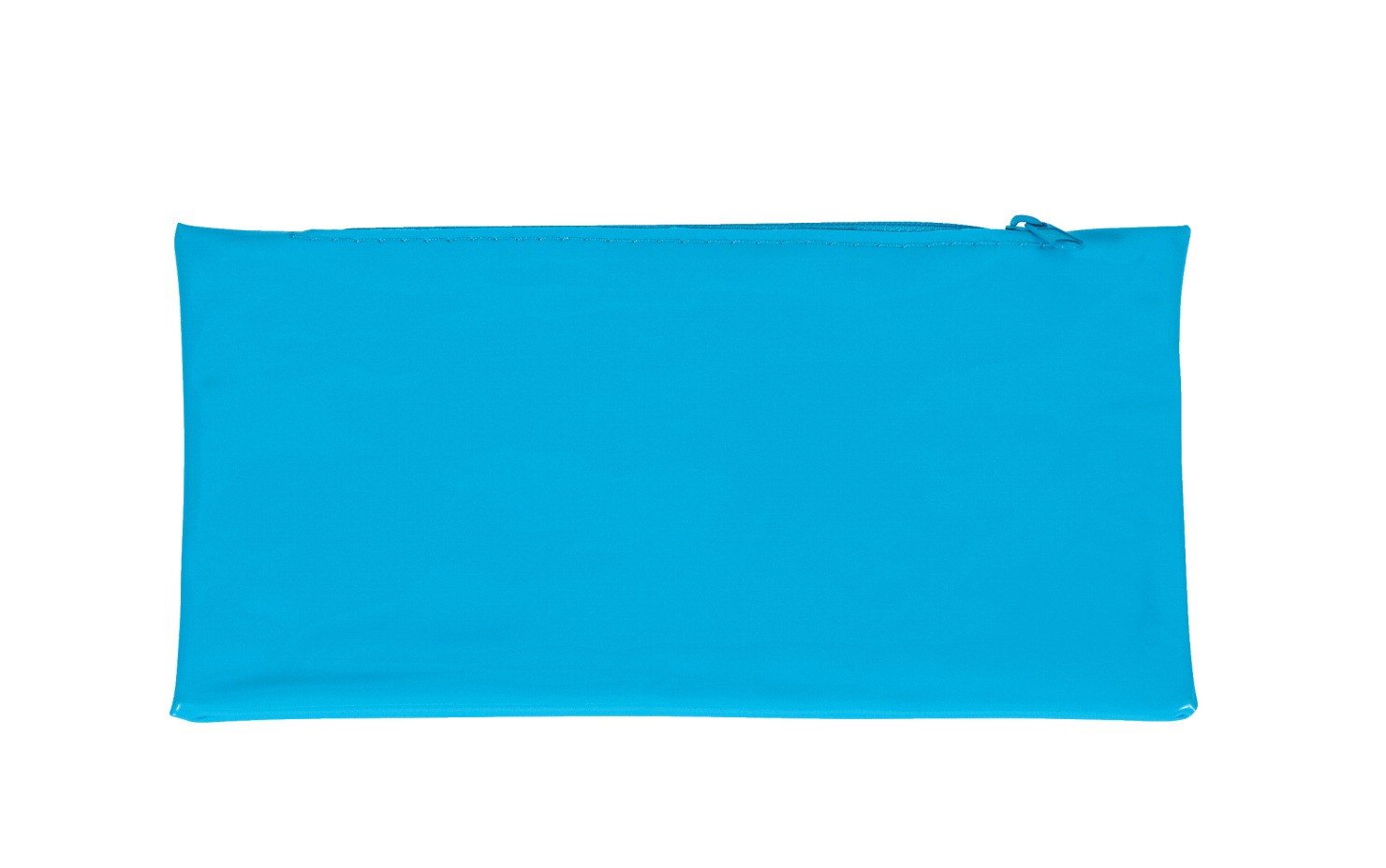 Flexible Vinyl Pencil Case with Metal Zipper, 8-1/2 X 4-3/4 In., Blue