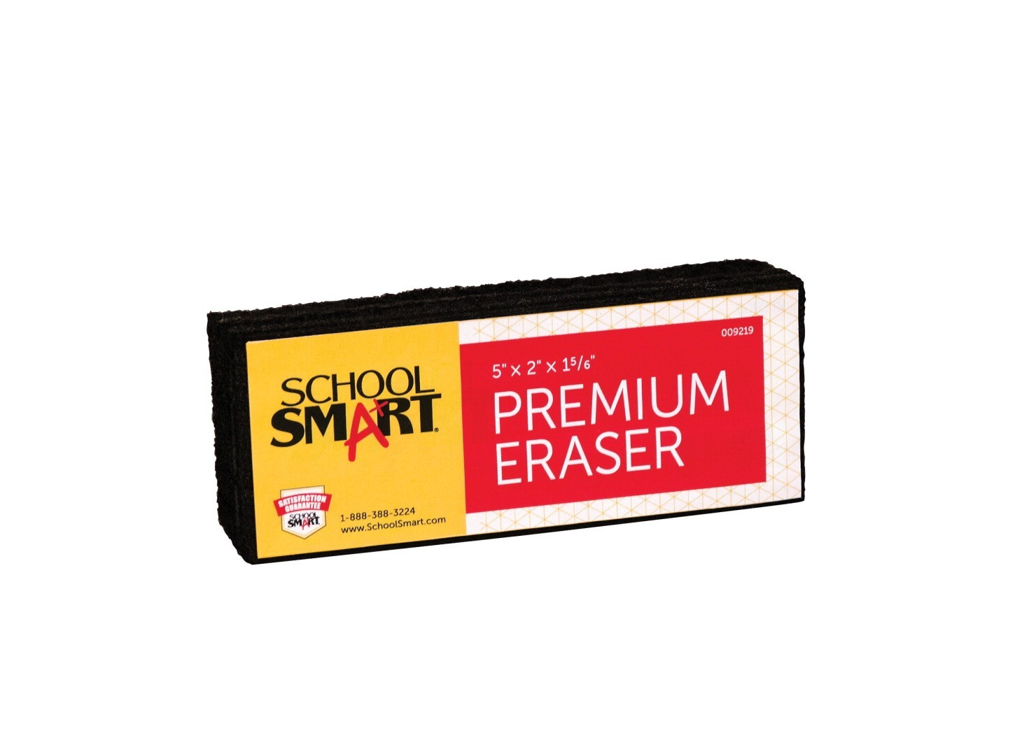 Premium Chalkboard Eraser, Felt, 5 X 2 X 1", Black