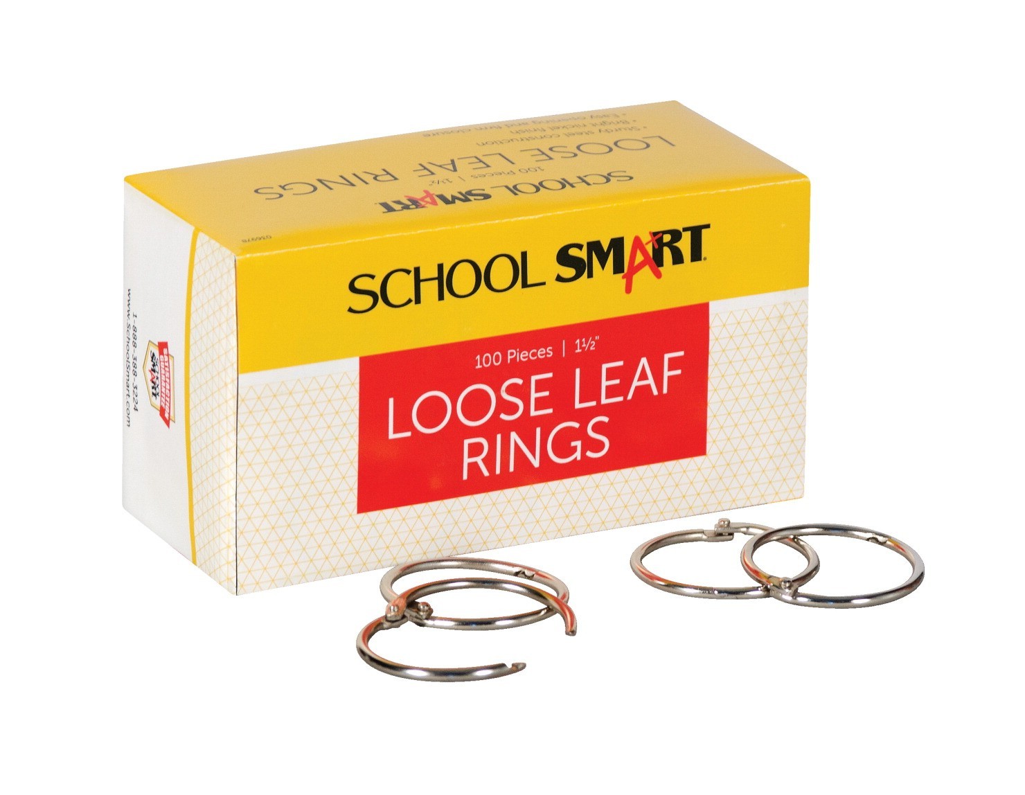 1-1/2 in Loose leaf Rings - 100/Pkg