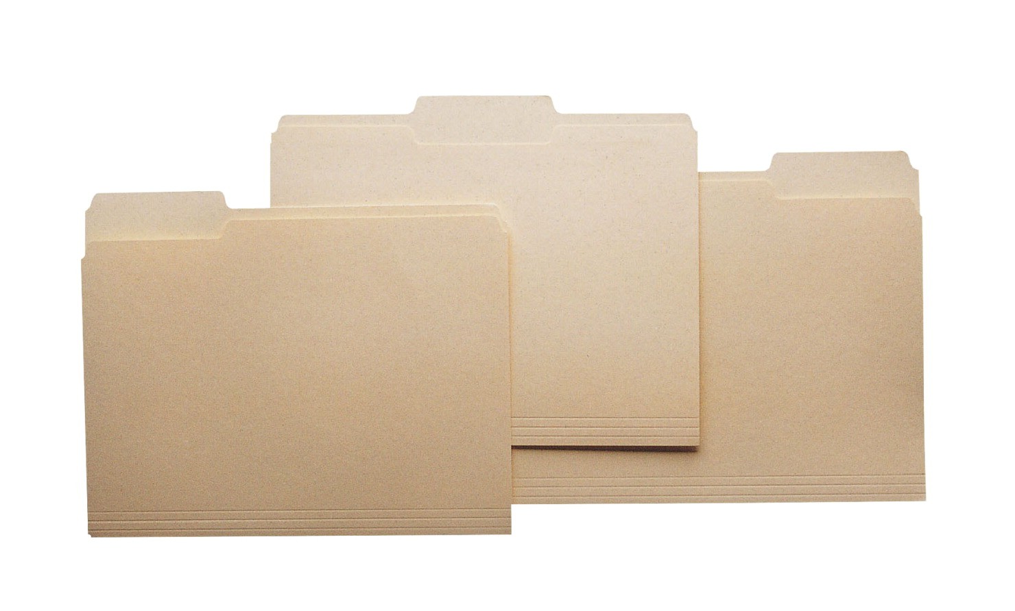 File Folders, Letter Size, 1/3 Cut, 11-3/4 X 9-1/2, Manila - 100/Pkg