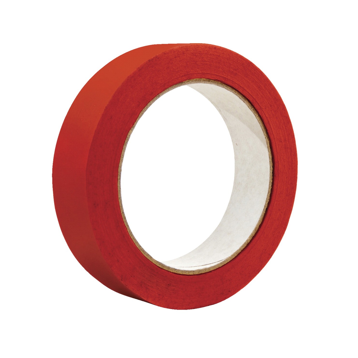 1" Colored Masking Tape, 3" Core, Red - 60 Yds