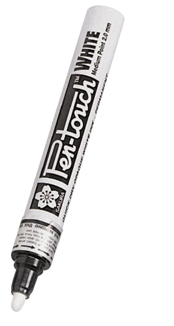 Sakura Pen Touch Opaque Metallic Markers, Med Tip - White