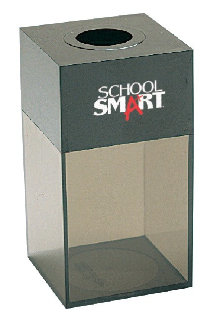 Magnetic Paper Clip Dispenser, 1-5/8 X 1-5/8 X 2-3/4 In., Smoke Base, Black Top