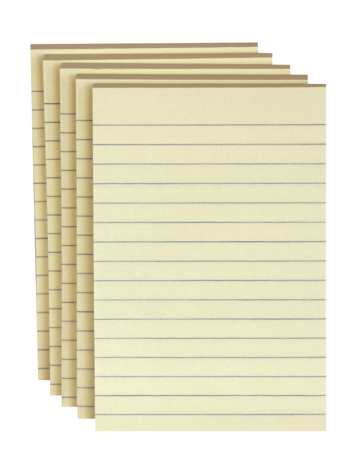 4 X 6 Self Stick Notes, Lined, 100 Sheets/Pad, Yellow - 5/Pkg