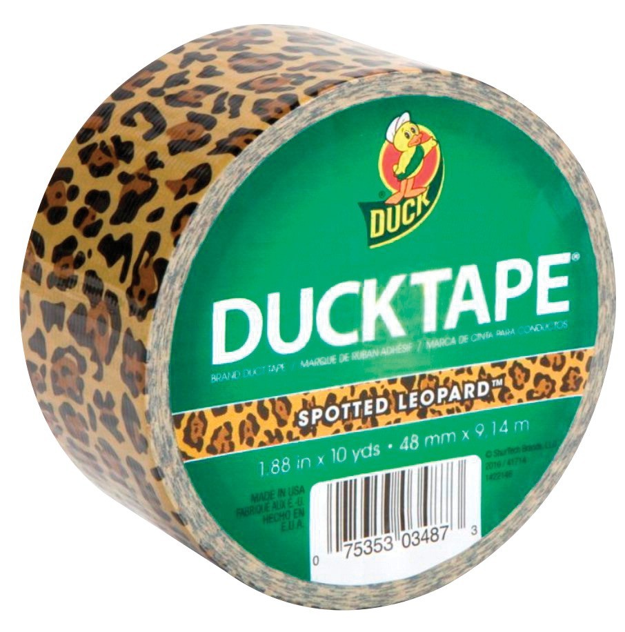 1.88" X 10 yds Duck Tape General Purpose Waterproof Self-Adhesive Colored Duct Tape,  Spotted Leopard