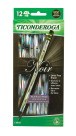 Ticonderoga Noir Non-Toxic Pencil with Latex-Free Eraser, No 2 Tip, Black, Silver - 12/Pkg - DIX13953