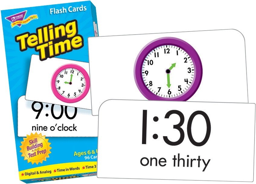 Trend Enterprises Telling Time Flash Cards